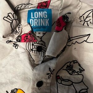 Long Drink Hawaiian Shirt size Men’s Medium
